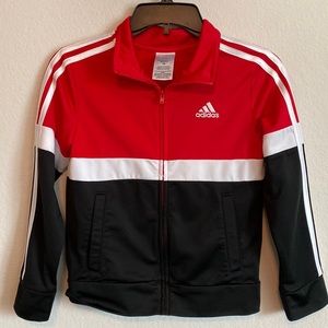 Adidas Kids’ Small (8) Red, Black & White Zip-Up Jacket
